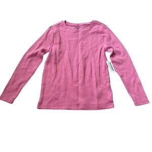 NWT Old Navy Thermal Crew Neck Long Sleeve T-Shirt Pink 6T